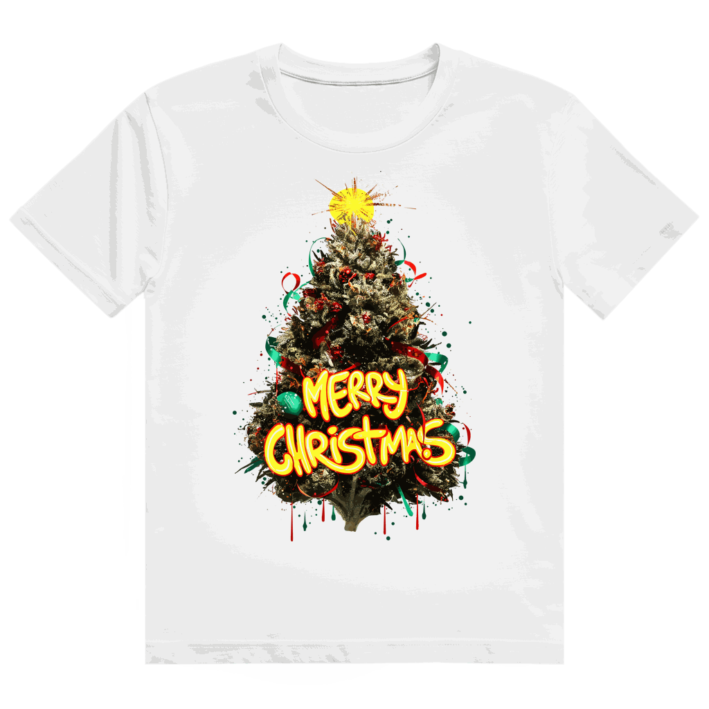 Heavy Cotton T-Shirt mit Weihnachtsbaum-Design von Division420, aus 100% ringgesponnener Baumwolle