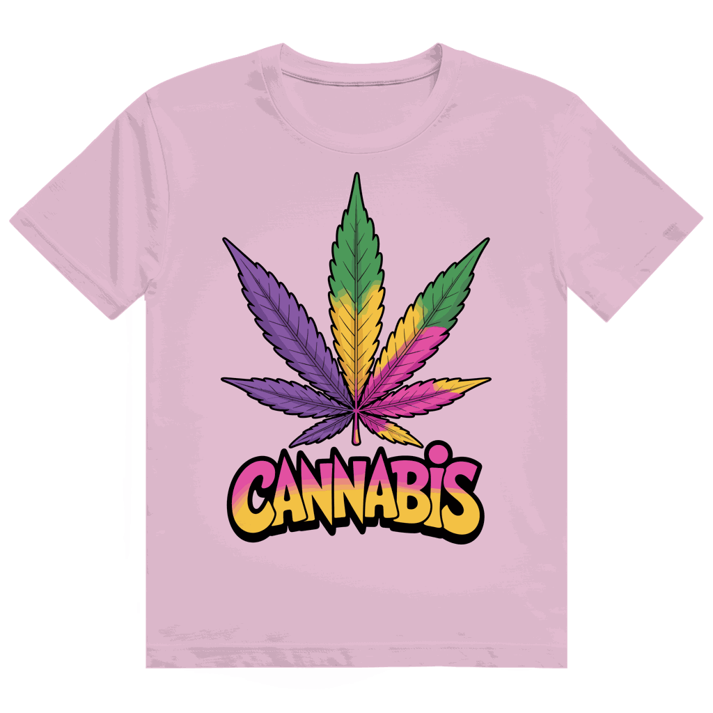 Heavy Cotton T-Shirt - Colorful Cannabis Leaf | Division420®