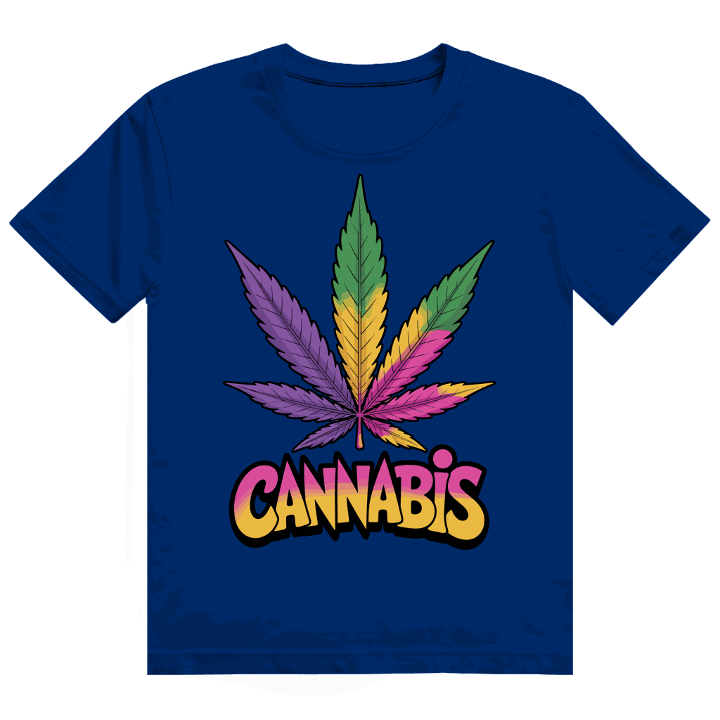 Heavy Cotton T-Shirt - Colorful Cannabis Leaf | Division420®