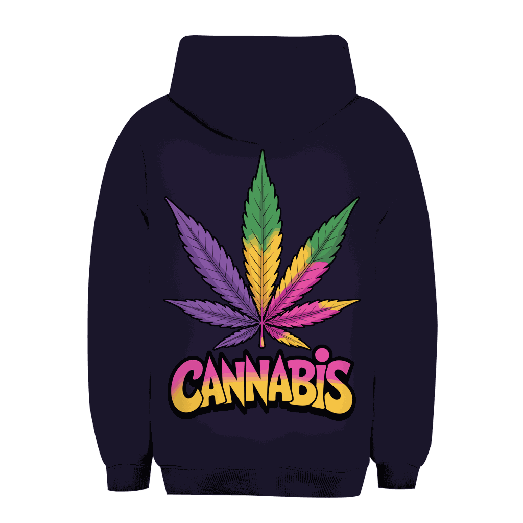 Unisex Oversize Hoodie - Colorful Cannabis Leaf | Division420®