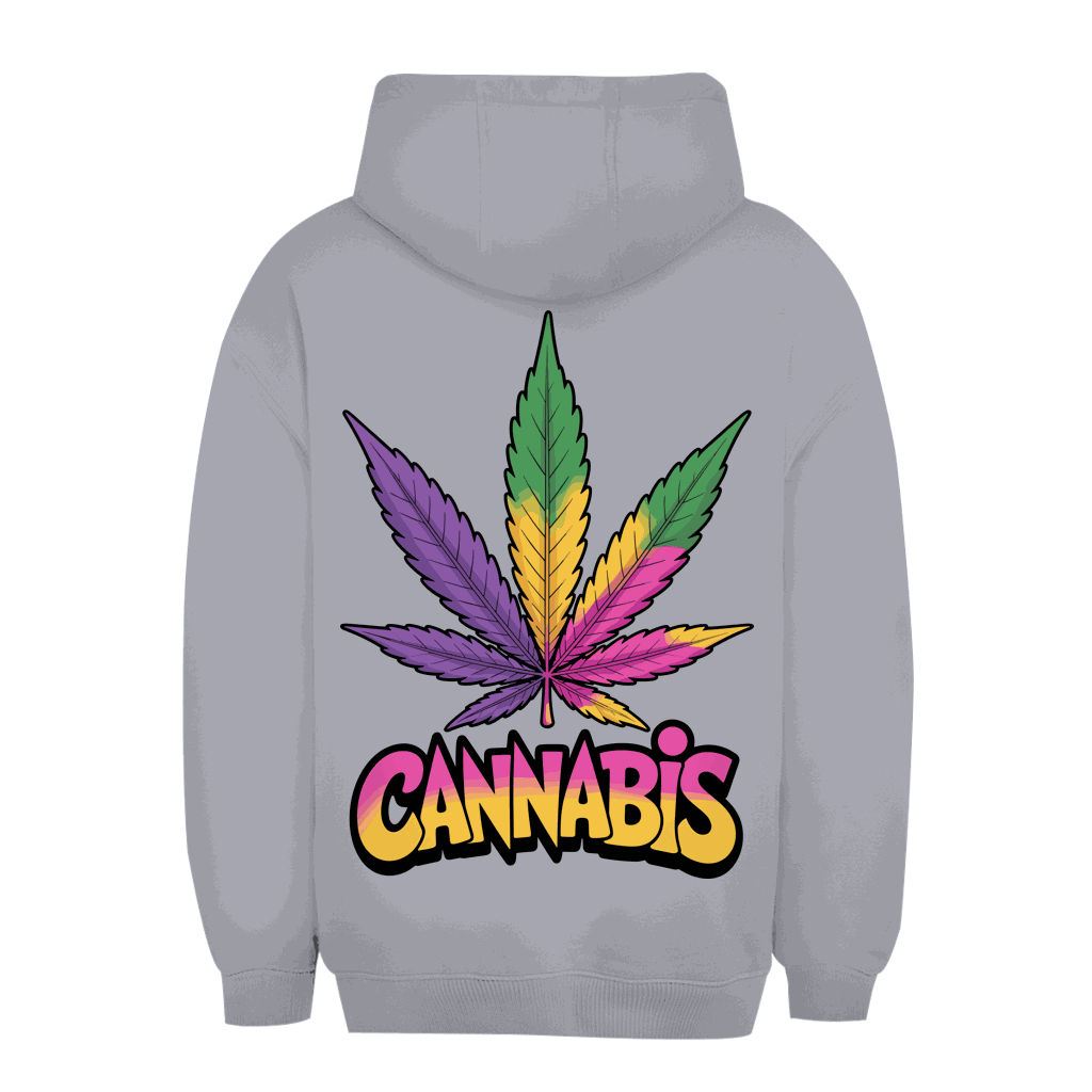 Unisex Oversize Hoodie - Colorful Cannabis Leaf | Division420®