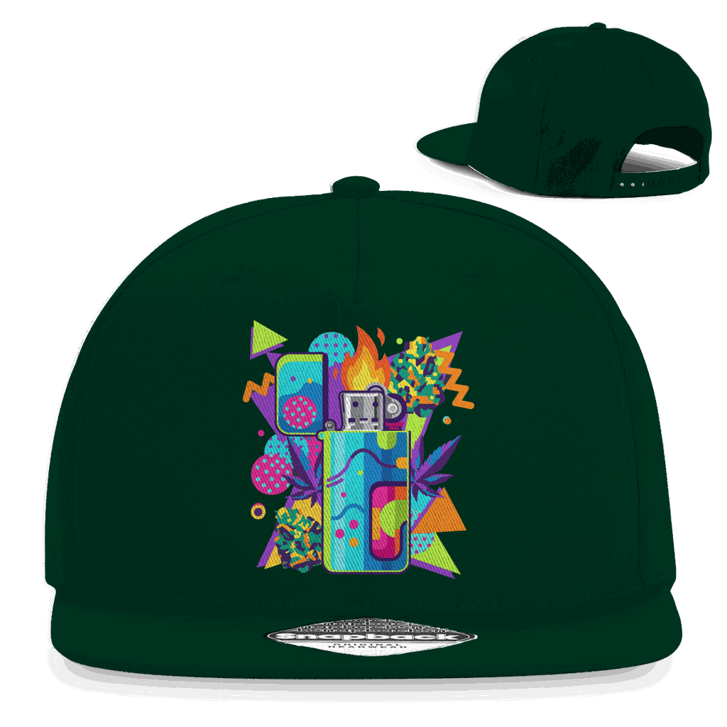 Snapback Rapper Cap - Flame On Art Print | Division420®