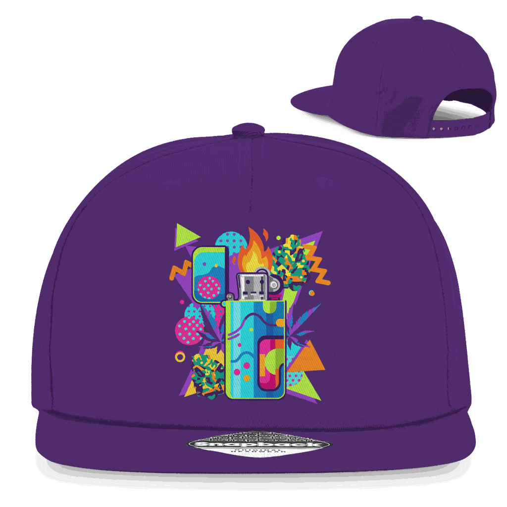 Snapback Rapper Cap - Flame On Art Print | Division420®