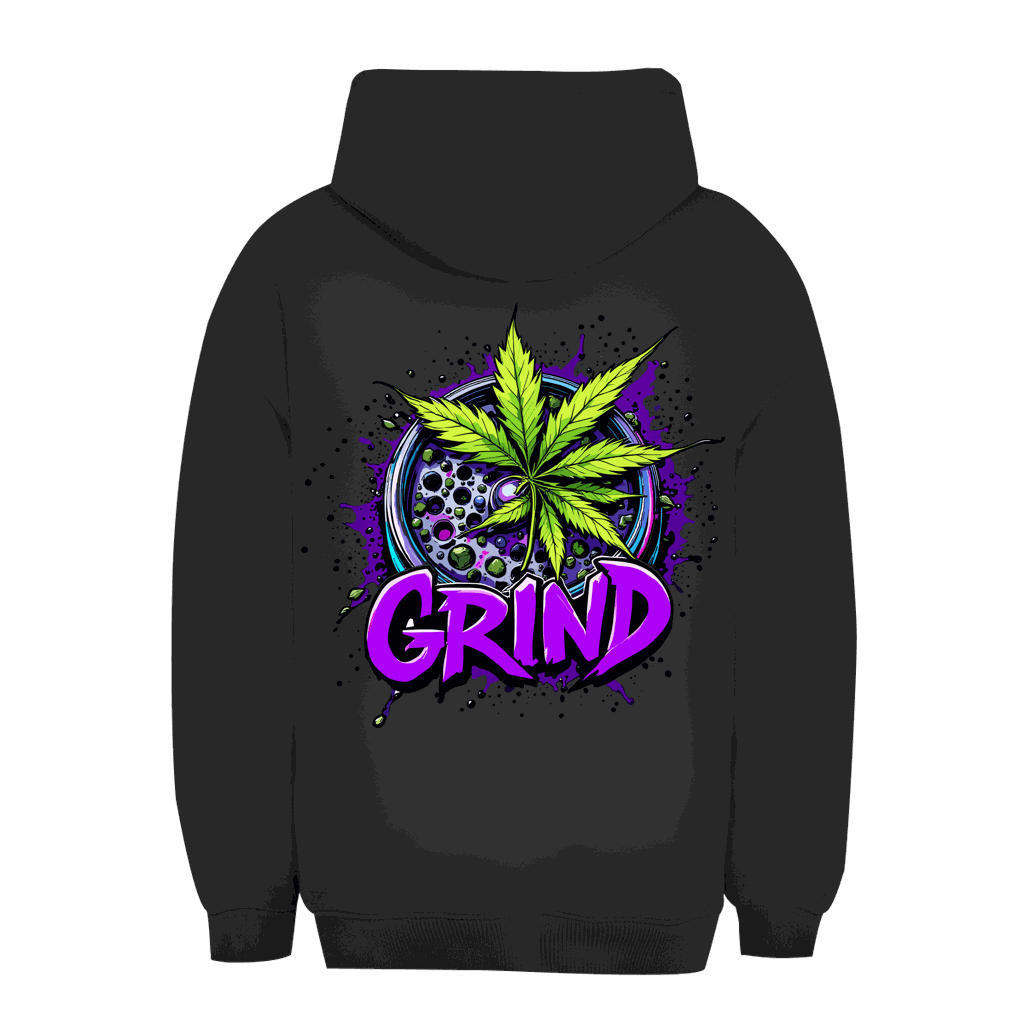 Unisex Oversize Hoodie Grind von Division420 in urbanem Stil mit Kapuze und Kängurutasche