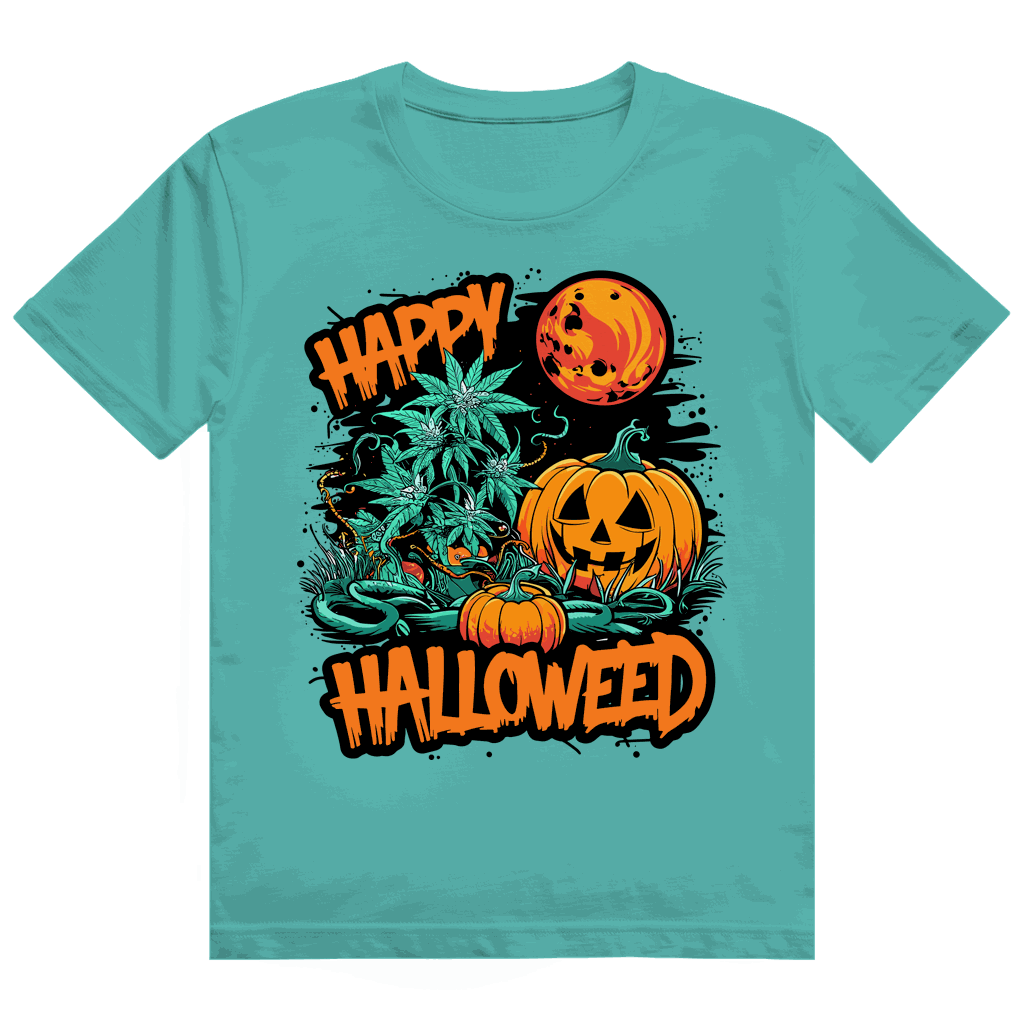 Division420 Heavy Cotton T-Shirt Happy Halloweed aus 100% Baumwolle mit modernem Tubular Fit und nachhaltiger Produktion