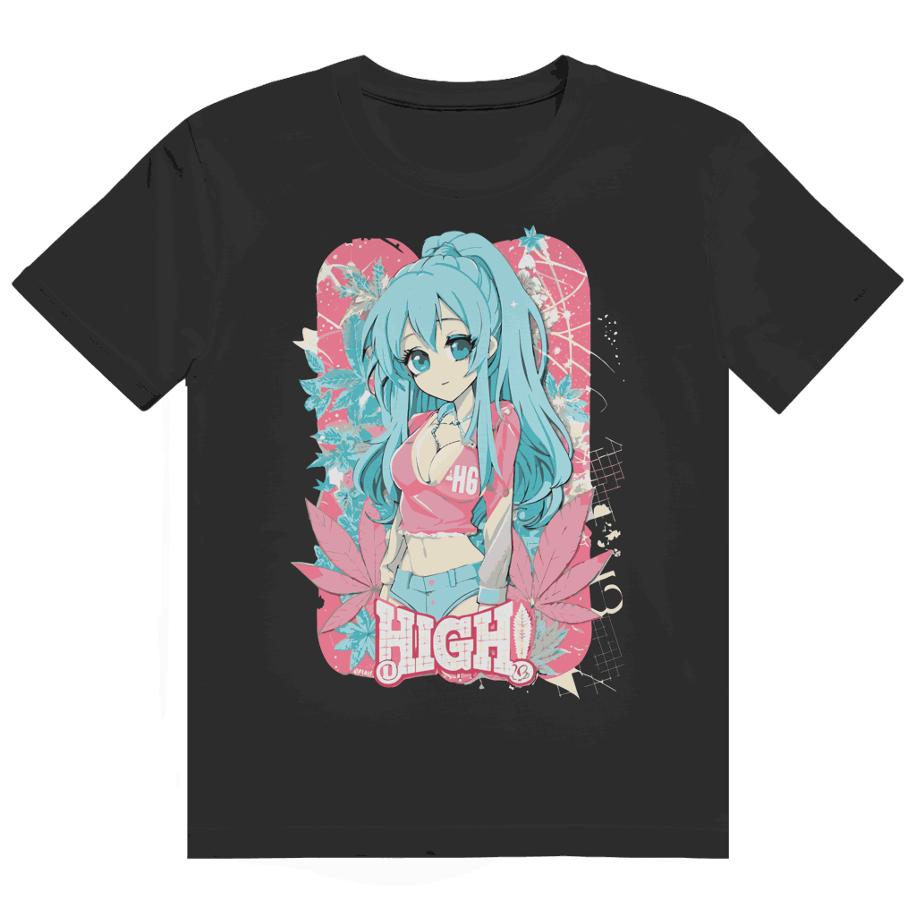 Heavy Cotton T-Shirt - High Manga Girl | Division420®