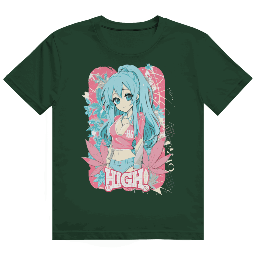 Heavy Cotton T-Shirt - High Manga Girl | Division420®