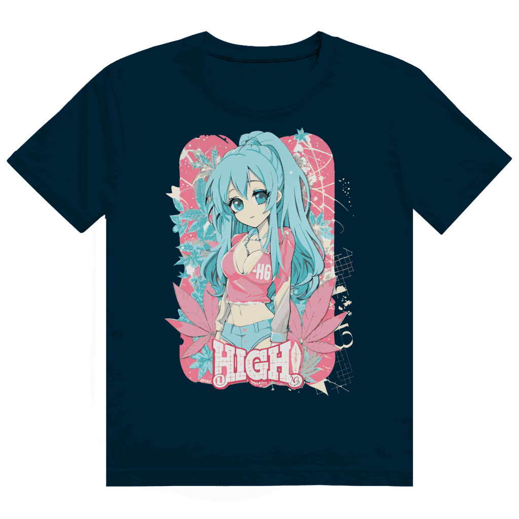 Heavy Cotton T-Shirt - High Manga Girl | Division420®