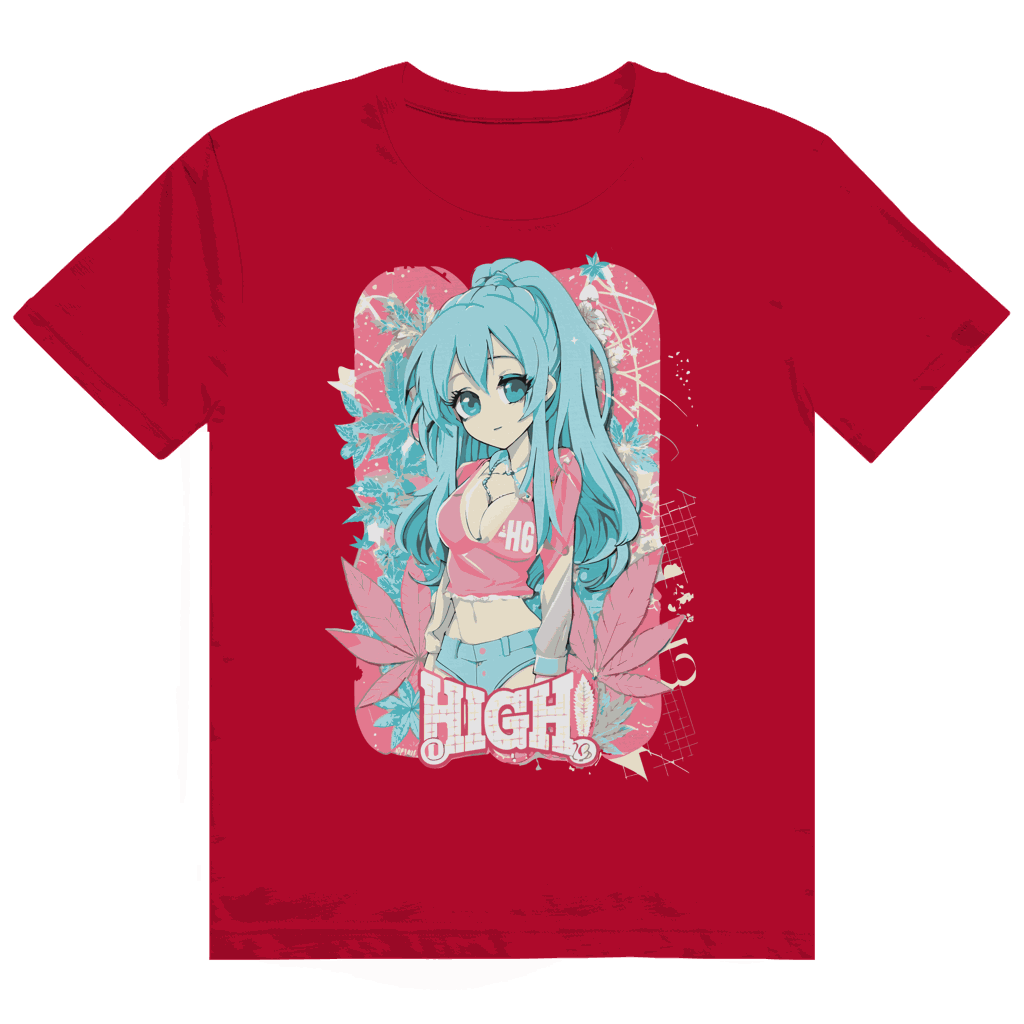 Heavy Cotton T-Shirt - High Manga Girl | Division420®
