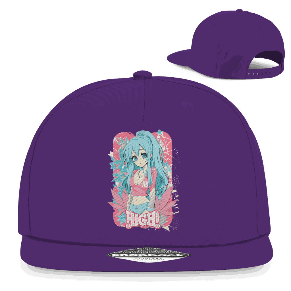 Snapback Rapper Cap - High Manga Girl | Division420®