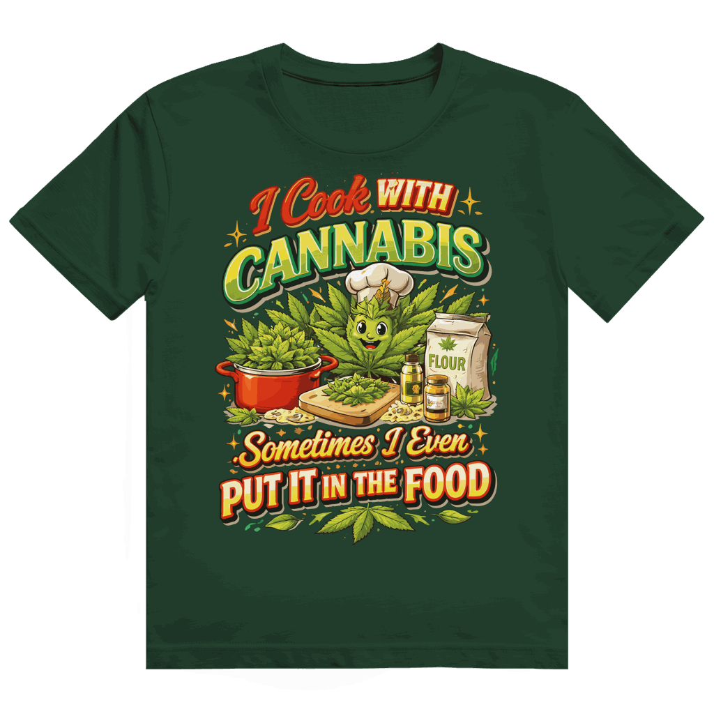 Heavy Cotton T-Shirt - I cook with Cannabis | Division420®