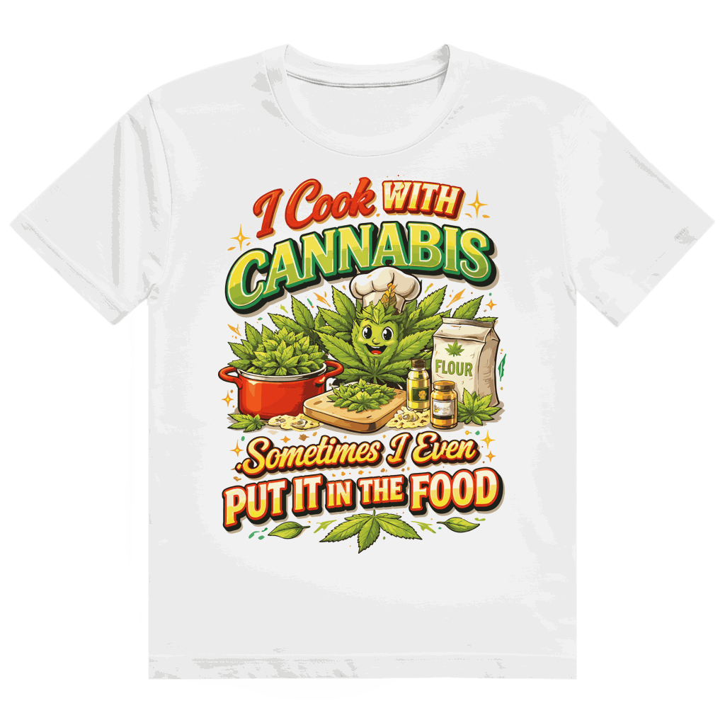 Heavy Cotton T-Shirt mit Cannabis-Motiv von Division420, aus 100% ringgesponnener Baumwolle, nachhaltig und bequem