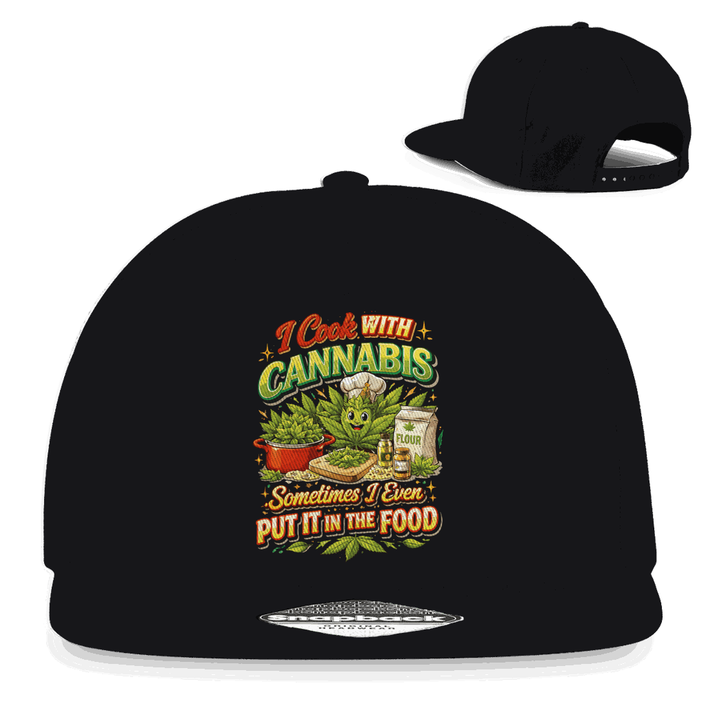 Snapback Rapper Cap - I cook with Cannabis | Division420®