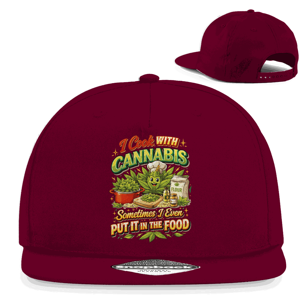 Snapback Rapper Cap - I cook with Cannabis | Division420®