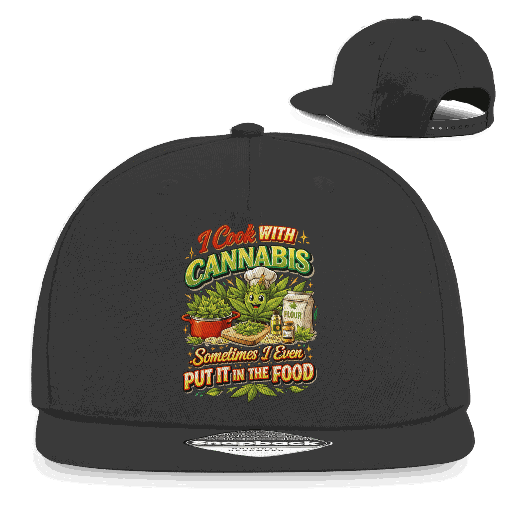 Snapback Rapper Cap - I cook with Cannabis | Division420®