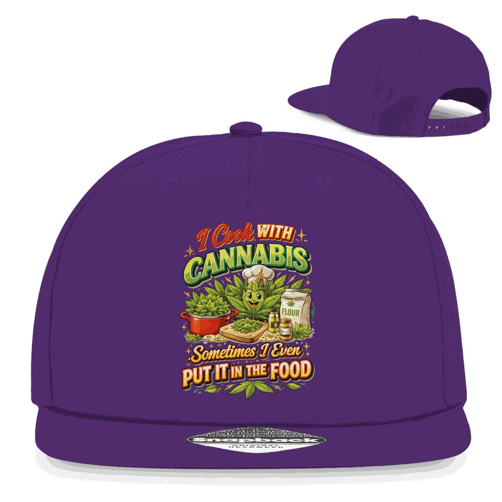 Snapback Rapper Cap - I cook with Cannabis | Division420®