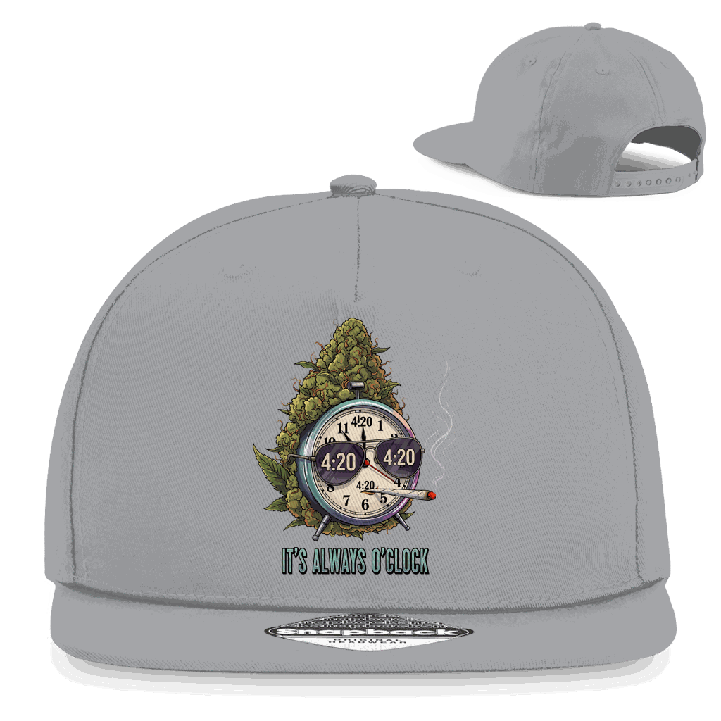 Division420 Snapback Cap It is always o clock urban style 5-Panel Baumwolle