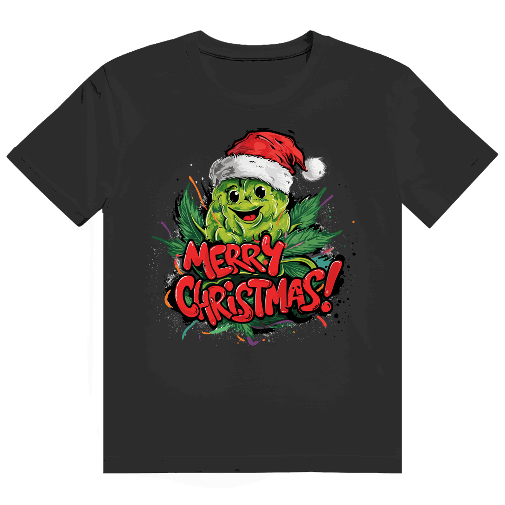 Heavy Cotton T-Shirt von Division420 mit Merry Christmas Bud Motiv und nachhaltigem Design