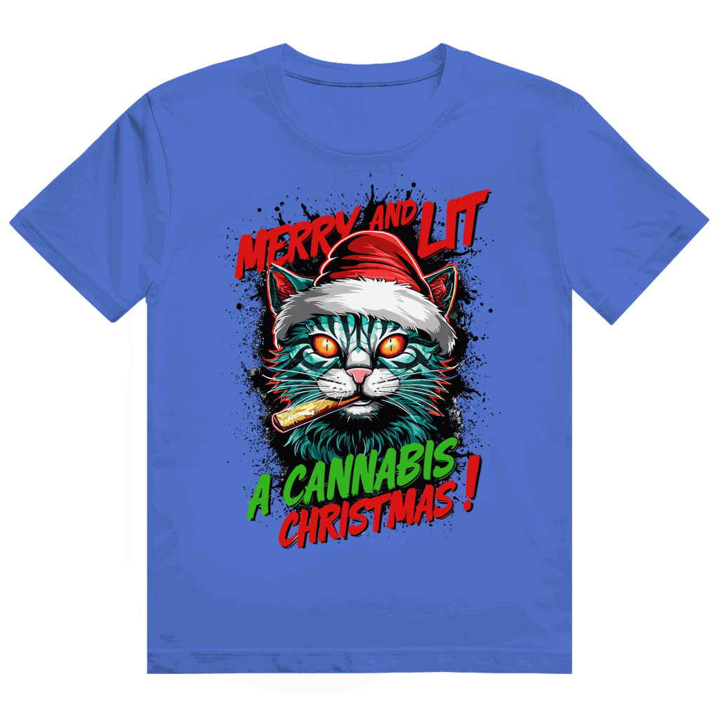 Heavy Cotton T-Shirt - Merry Christmas Cat | Division420®