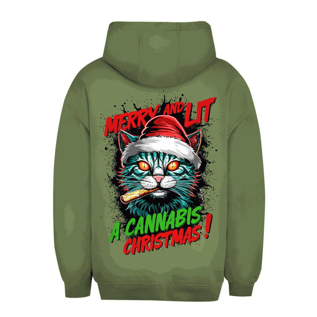 Unisex Oversize Hoodie - Merry Christmas Cat | Division420®