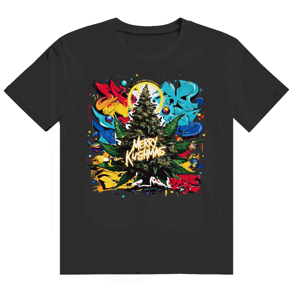 Größentabelle für Heavy Cotton T-Shirt Merry Kushmas von Division420