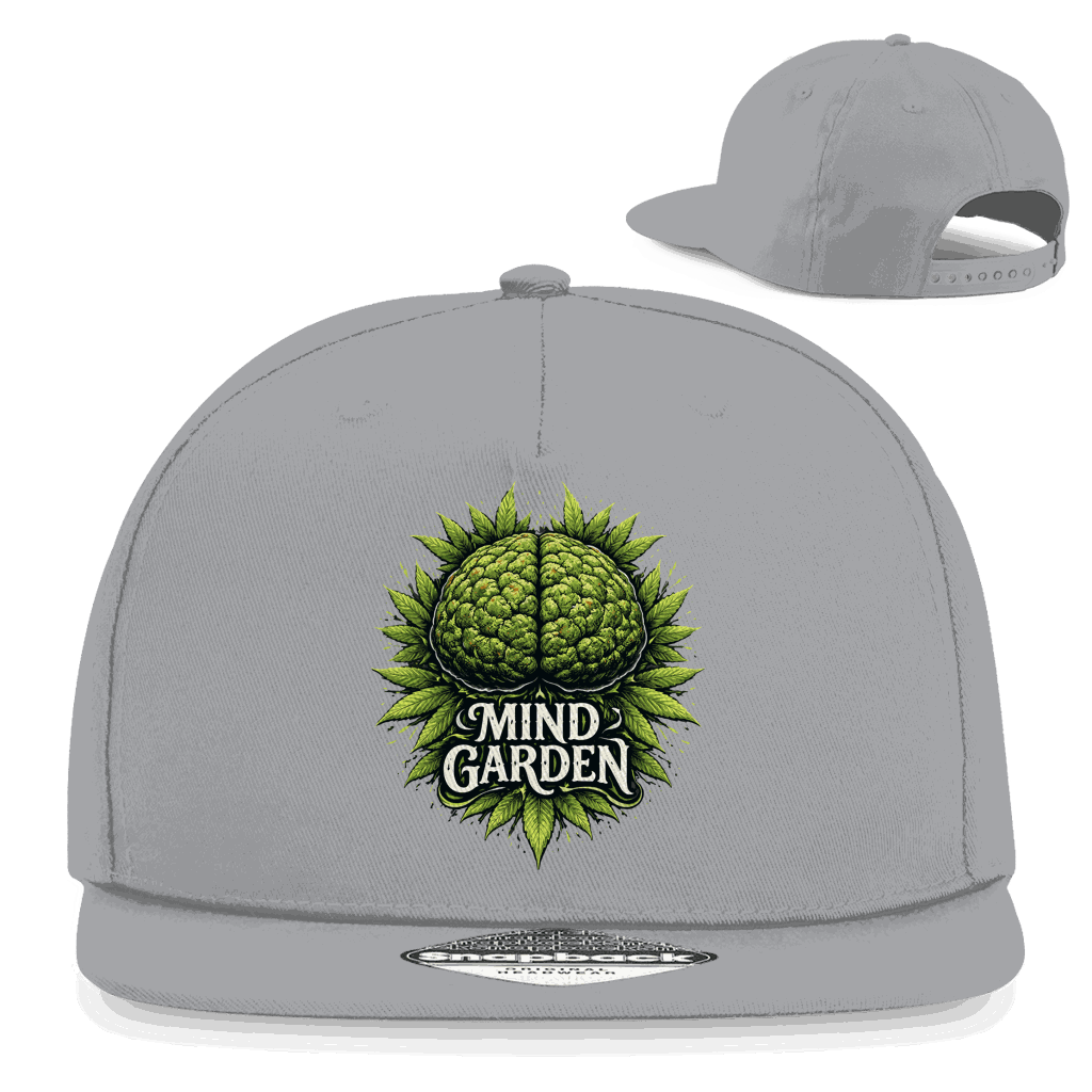 Snapback Cap mit Mind Garden Art Print von Division420, 5-Panel Design, Baumwoll-Twill, urbaner Streetwear-Stil