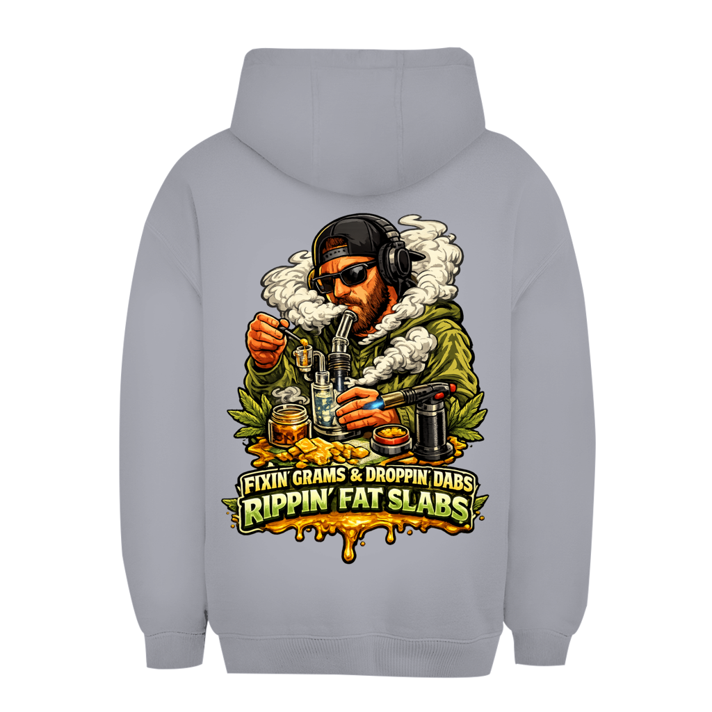 Unisex Oversize Hoodie Fat Slapbs Dabs von Division420 mit nachhaltigem Design und entspannter Passform