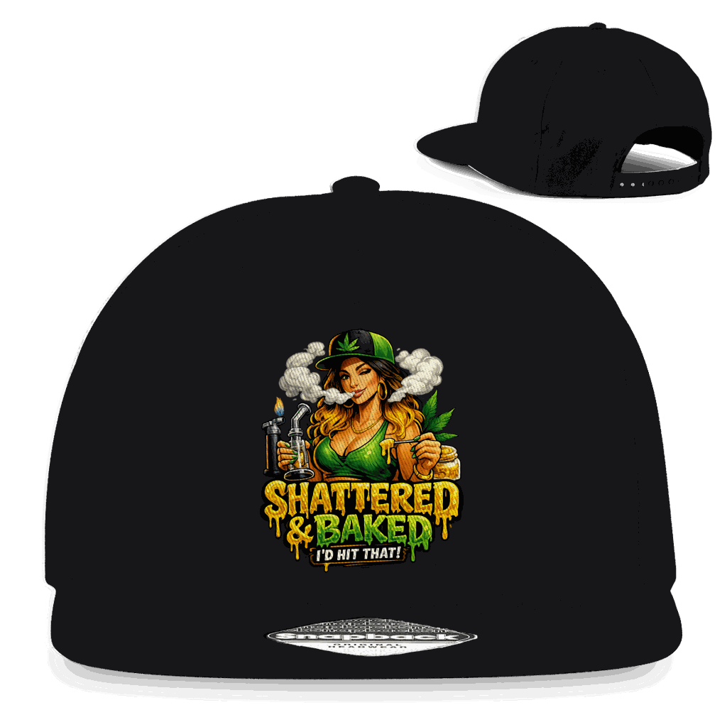 Division420 Snapback Cap Hit That aus Baumwoll-Twill mit flachem Schirm und Retro-Snapback-Verschluss