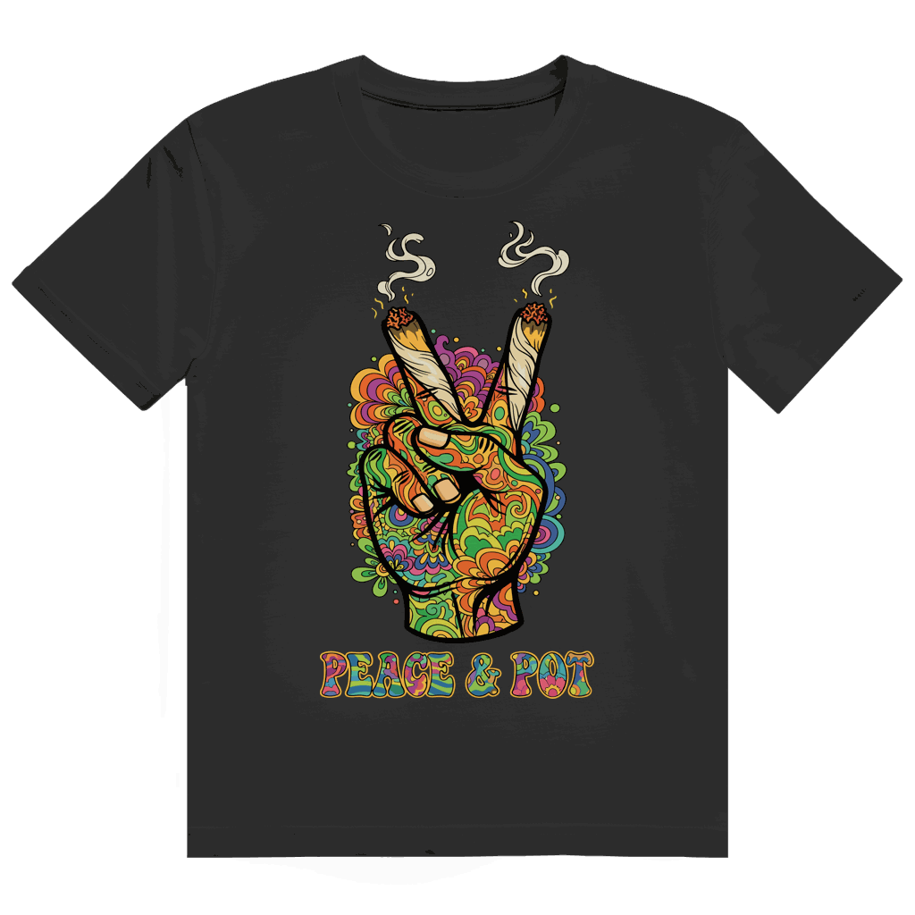 Schwarzes Heavy Cotton T-Shirt aus 100 % US-Baumwolle mit klassischem Rippkragen und nachhaltiger Herstellung von Division420®