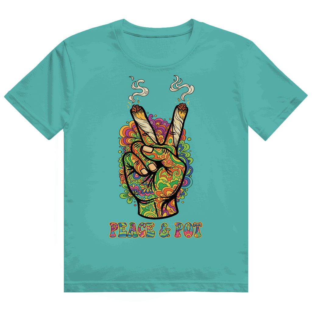 Heavy Cotton T-Shirt - Peace and Pot | Division420®