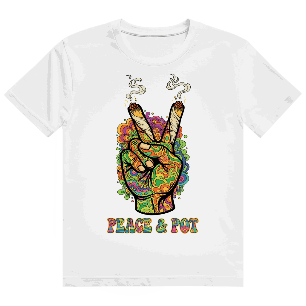Heavy Cotton T-Shirt - Peace and Pot | Division420®