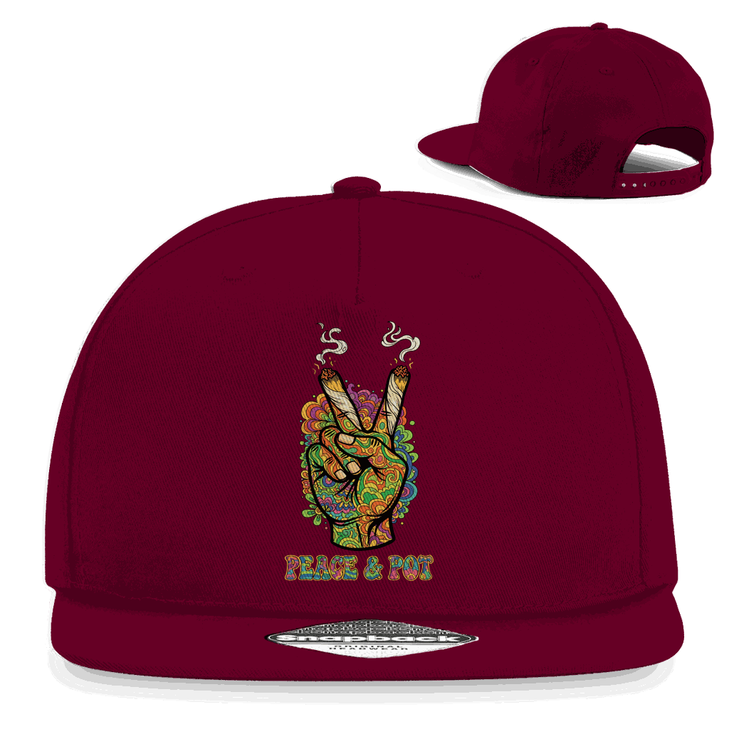 Snapback Rapper Cap - Peace and Pot | Division420®