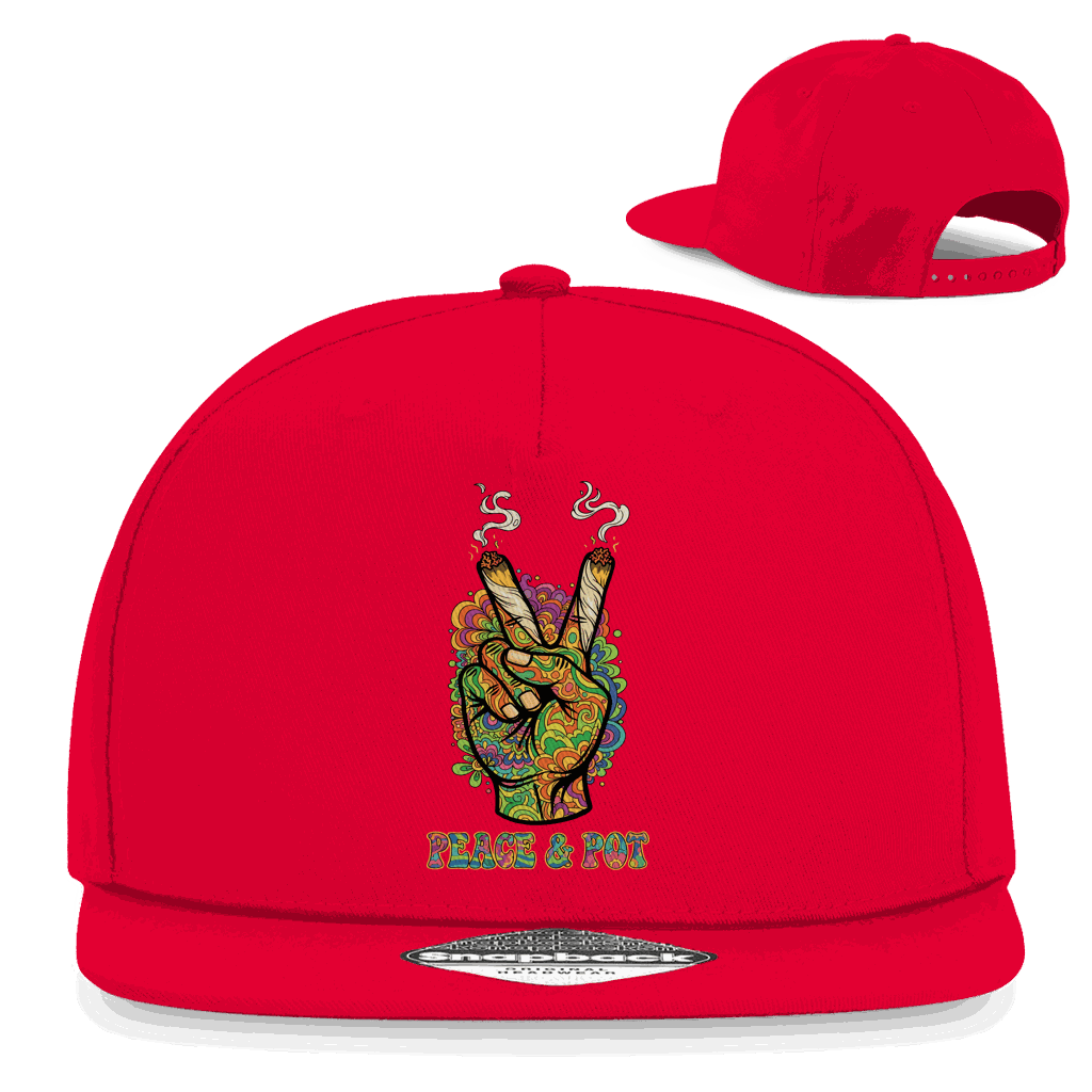 Snapback Rapper Cap - Peace and Pot | Division420®