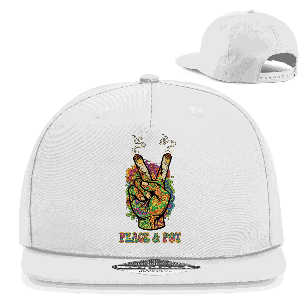 Snapback Rapper Cap - Peace and Pot | Division420®