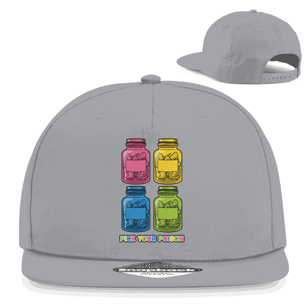 Division420 Snapback Rapper Cap aus Baumwoll-Twill mit flachem Schirm und Retro-Snapbackverschluss in urbanem Streetwear-Stil