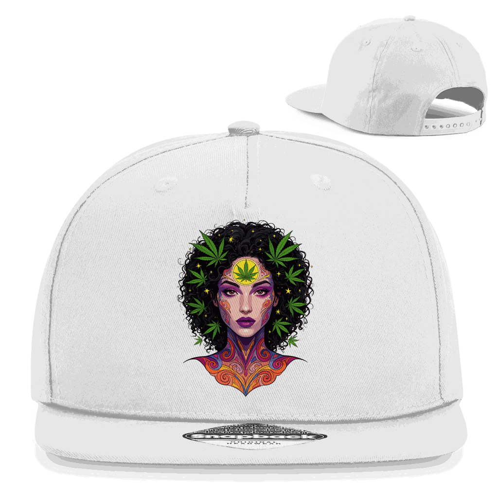 Division420 Snapback Cap Psy Girl aus Baumwoll-Twill mit flachem Schirm und Retro-Snapbackverschluss