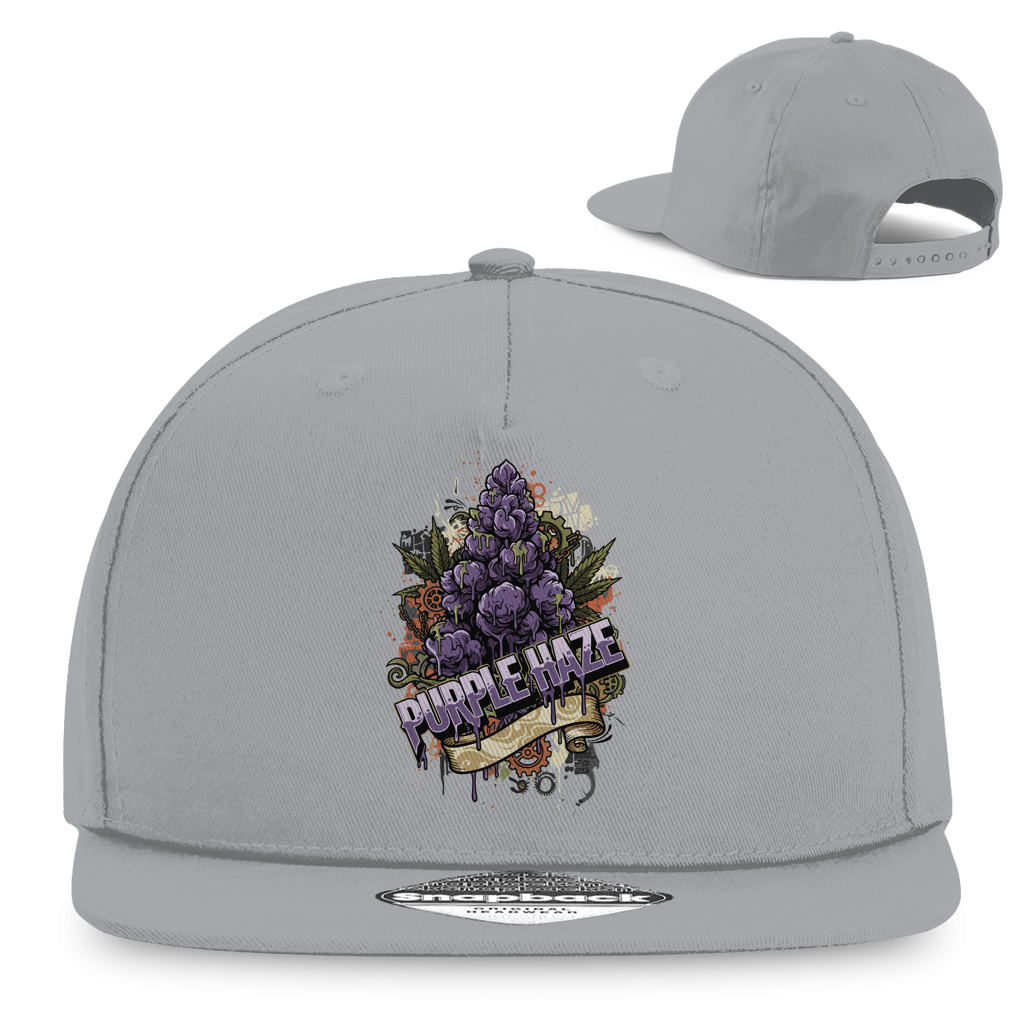 Division420 Snapback Rapper Cap in lila mit flachem Schirm und luftigen Nähten für urbanen Style