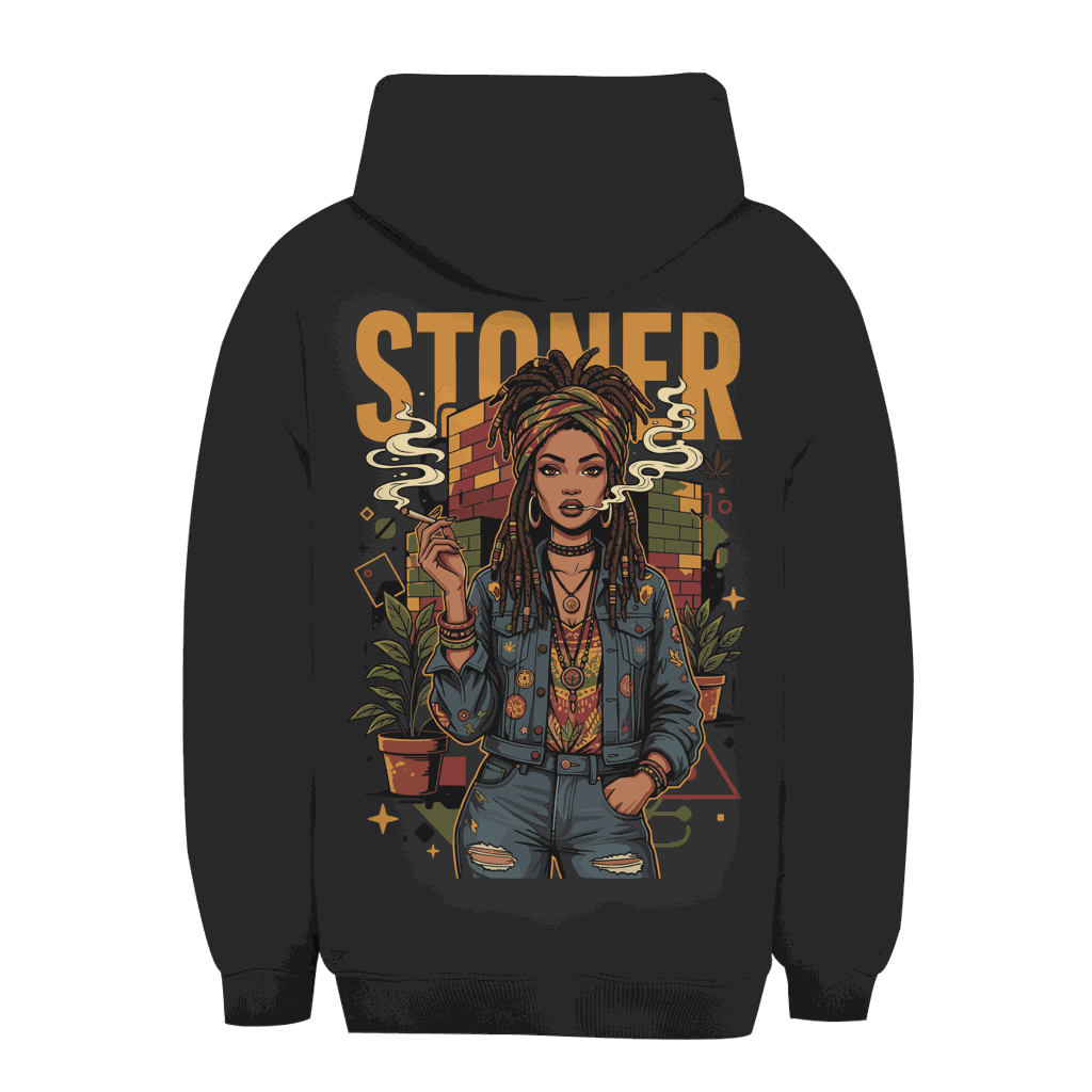 Unisex Oversize Hoodie - Rastafari Stoner Girl | Division420®