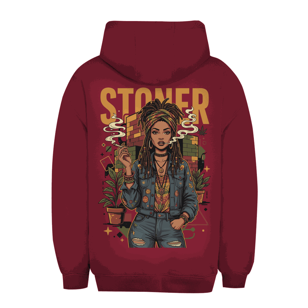 Unisex Oversize Hoodie - Rastafari Stoner Girl | Division420®