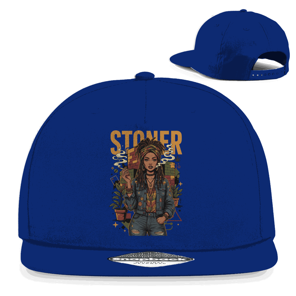 Snapback Rapper Cap - Rastafari Stoner Girl | Division420®