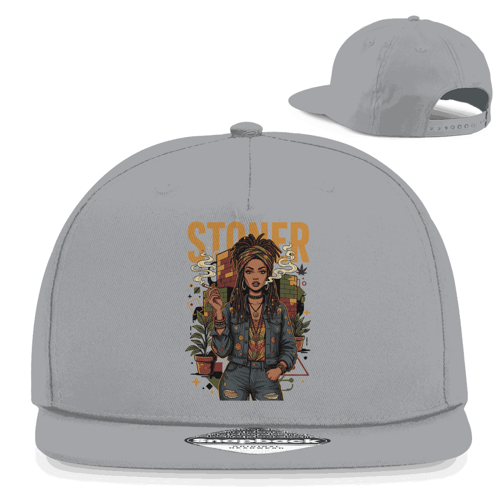Snapback Rapper Cap - Rastafari Stoner Girl | Division420®