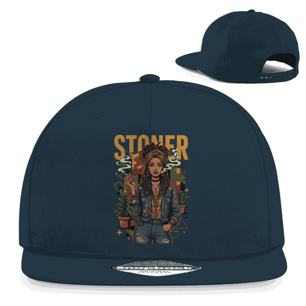 Snapback Rapper Cap - Rastafari Stoner Girl | Division420®