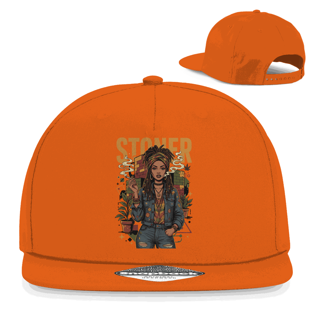 Snapback Rapper Cap - Rastafari Stoner Girl | Division420®