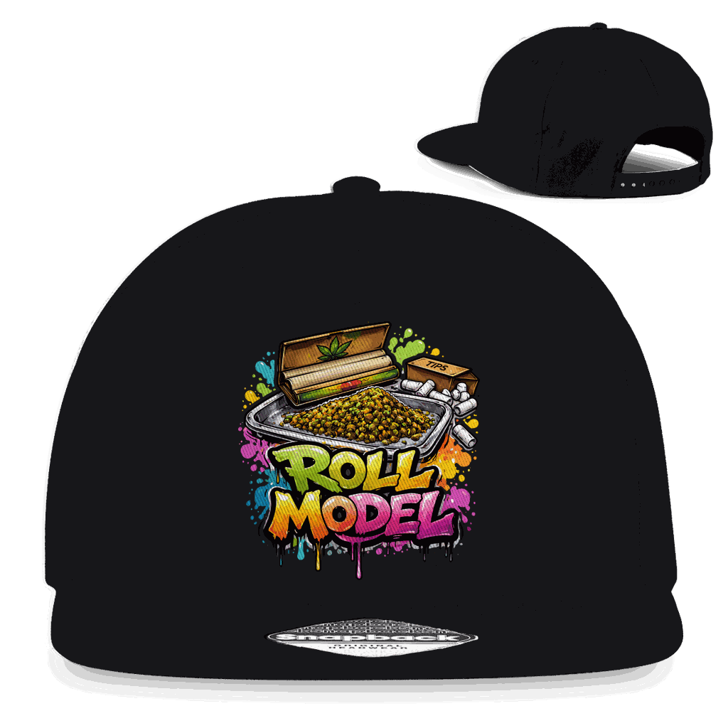 Division420 Snapback Cap Roll Model 5-Panel Baumwoll-Twill mit flachem Schirm und Retro-Snapback-Verschluss