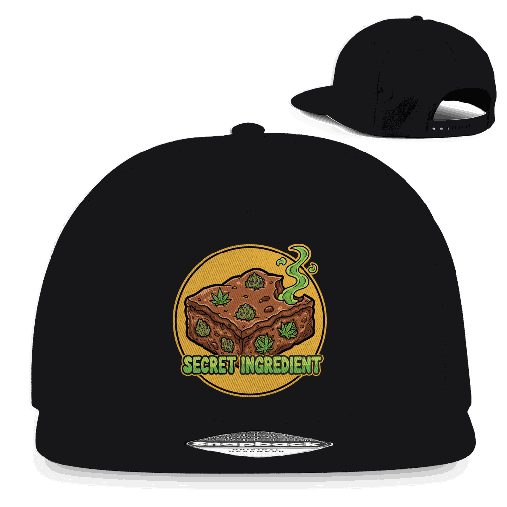 Division420 Snapback Cap Secret Ingredient aus Baumwoll-Twill mit flachem Schirm und Retro-Snapbackverschluss