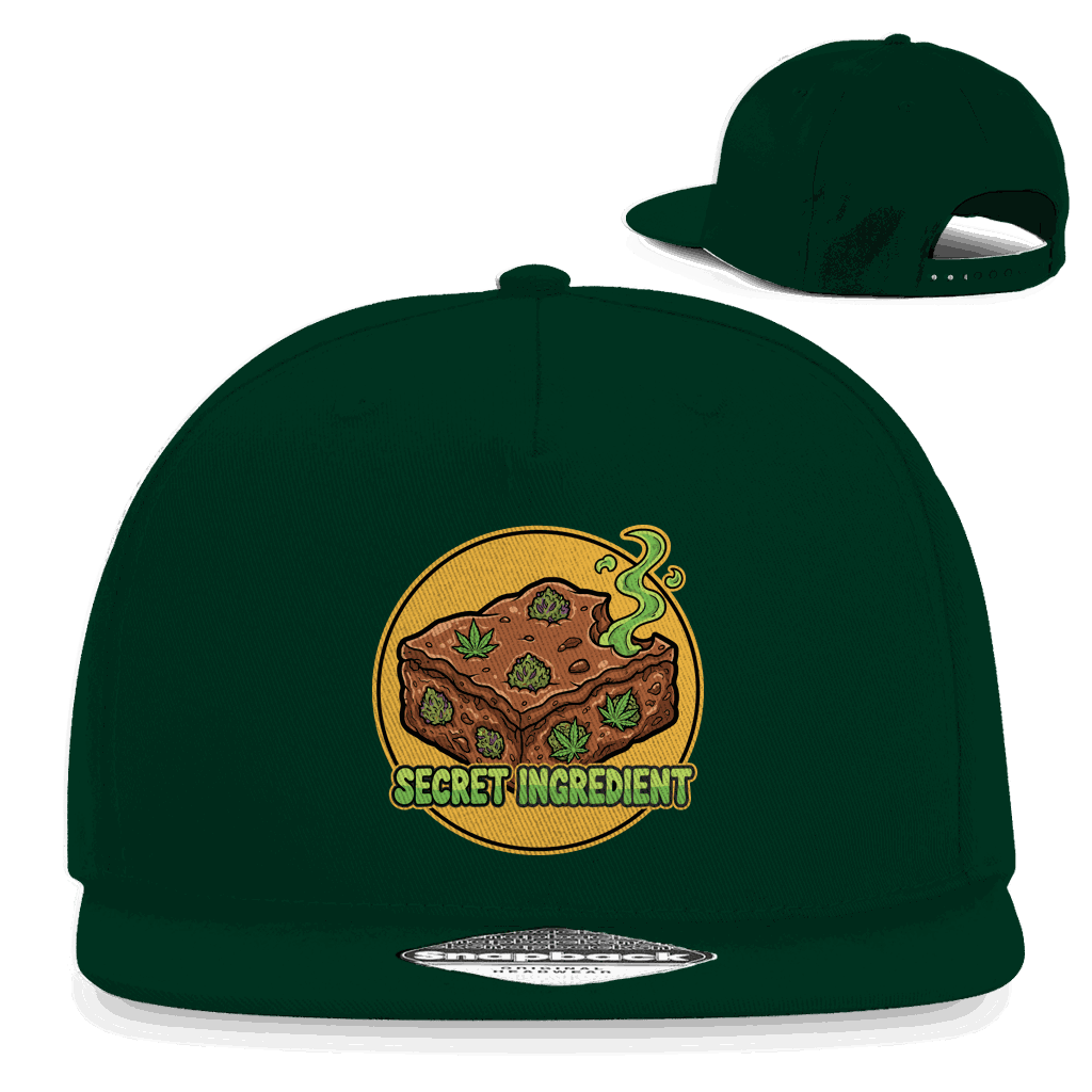 Division420 Snapback Cap Secret Ingredient aus Baumwolle mit flachem Schirm und Retro-Snapback Verschluss.