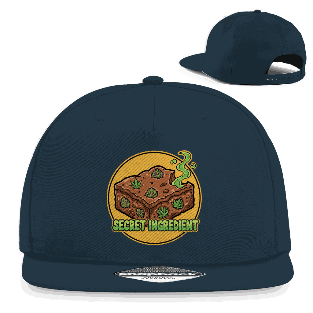 Division420 Snapback Cap Secret Ingredient aus Baumwoll-Twill mit flachem Schirm und Retro-Snapbackverschluss