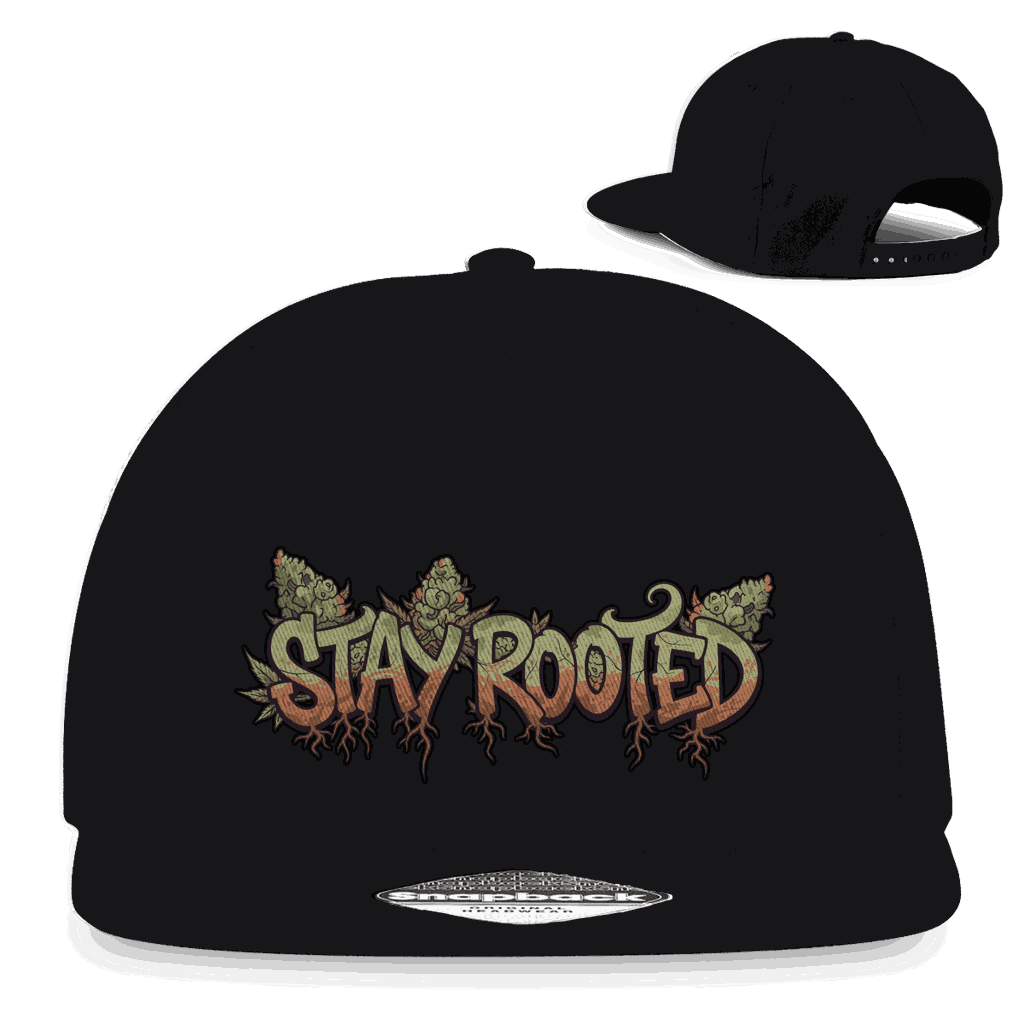 Division420 Snapback Cap Stay Rooted Baumwoll-Twill 5-Panel urbaner Streetwear Style