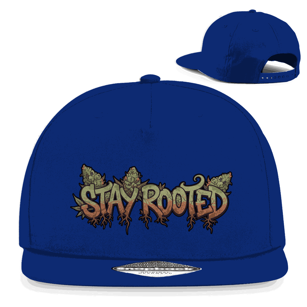 Division420 Snapback Cap Stay Rooted aus Baumwoll-Twill mit flachem Schirm und Retro-Snapback-Verschluss