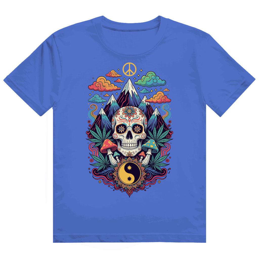 Division420 Heavy Cotton T-Shirt mit Stoner Old School Art Print und nachhaltigem Design